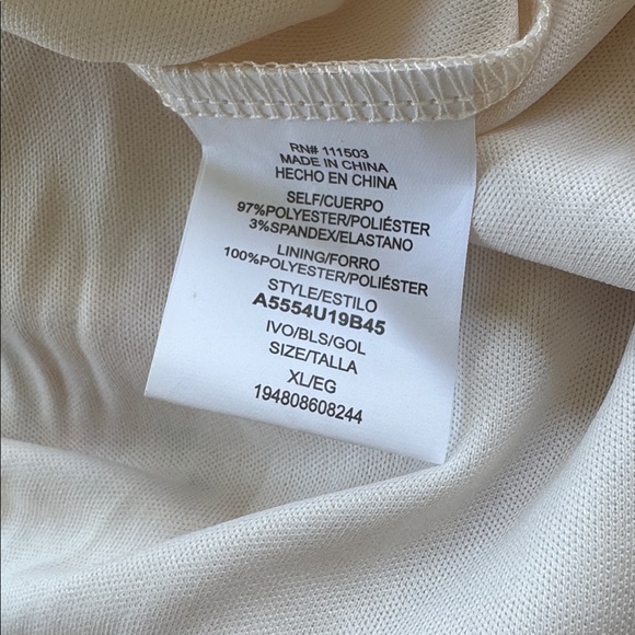 Lily Rose ivory pink floral ruffle cap spaghetti strap sweetheart midi dress XL - Picture 15 of 15